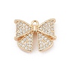 Brass Micro Pave Cubic Zirconia Pendants KK-U051-04G-01-1