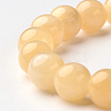 Natural Jade Round Bead Stretch Bracelets BJEW-L593-A05-2