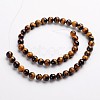 Round Natural Tiger Eye Gemstone Bead Strands G-J333-03-8mm-4