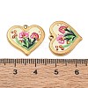 304 Stainless Steel Enamel Pendants SA-CBA70F8-01A-G-3