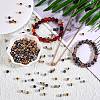 400Pcs UV Plating ABS Plastic Round Beads and 8Pcs Brass Micro Pave Cubic Zirconia European Beads CCB-SZ0001-11-5