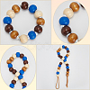 80Pcs 4 Colors Spray Painted Wood Beads WOOD-PA0001-07-6