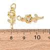 Brass Micro Pave Clear Cubic Zirconia Pendants CU-E003-10G-B-3