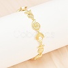 Brass Link Chain Bracelets for Women BJEW-A090-07A-G-3