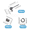 100Pcs Iron Ball Stud Earring Findings KK-UN0001-33-4