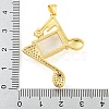 Rack Plating Brass Micro Pave Clear Cubic Zirconia Pendants ZIRC-L100-157G-4