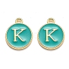 Golden Plated Alloy Enamel Charms X-ENAM-Q437-15K-1