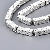 Electroplated Natural Lava Rock Beads Strands G-T114-63S-6