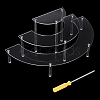 3-Tier Acrylic Semicircle Dessert Display Risers ODIS-WH0329-39-7