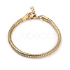 Ion Plating(IP) 304 Stainless Steel Round Snake Chain Bracelets BJEW-O186-08C-G-1