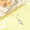 Non-Tarnish 304 Stainless Steel Pendant Necklace for Women NJEW-JN04387-4