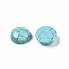 Craft Findings Dyed Synthetic Turquoise Gemstone Flat Back Dome Cabochons TURQ-S266-10mm-01-3