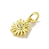 Brass Micro Pave Cubic Zirconia Charms KK-M283-23E-01-2