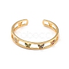 Colorful Cubic Zirconia Butterfly Hollow Out Cuff Bangle BJEW-I298-25G-1