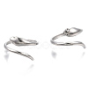 Non-Tarnish 304 Stainless Steel Snake Cuff Ring RJEW-N038-113P-2