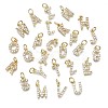 Brass Micro Pave Clear Cubic Zirconia Charms KK-N241-001-NR-2
