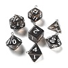 7 Styles Transparent Resin Polyhedral Dice Pendants Set RESI-A029-01E-1