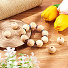 52 Pcs 26 Styles Unfinished Natural Wood European Beads WOOD-SC0001-32-4