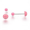 Acrylic Straight Barbells EJEW-L207-M-2