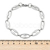 304 Stainless Steel Coffee Bean Chain Bracelets for Women Men BJEW-F488-45P-5