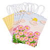 10Pcs 2 Colors Paper Flower Pattern Printed Carry Storage Tote Bags ABAG-TA0001-49A-3