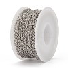 Tarnish Resistant 304 Stainless Steel Cable Chains CHS-N002-02A-P-4