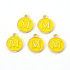 Golden Plated Alloy Enamel Charms ENAM-S118-09M-1