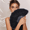 Plastic & Feather Folding Fan AJEW-WH20130-171C-6