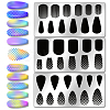 Stainless Steel DIY Nail Art Templates MRMJ-WH0092-066-1
