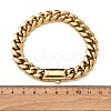 304 Stainless Steel Cuban Link Chains Bracelets for Unisex BJEW-K283-02C-G-5