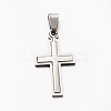 Tarnish Resistant Personalized 201 Stainless Steel Cross Pendants X-STAS-F010A-52-1