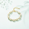 Glass Pearl Braided Beaded Bracelet BJEW-JB08593-2