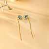 Brass & Synthetic Turquoise Ear Thread for Women WGFA1A9-02-1
