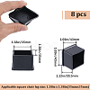 Square Shaped Plastic Furniture Leg Covers KY-WH0048-34D-2