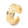 304 Stainless Steel Textured Open Cuff Rings RJEW-D002-32G-3