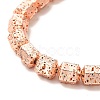 Electroplated Natural Lava Rock Beads Strands G-G984-09RG-3