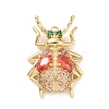 Rack Plating Brass Micro Pave Colorful Cubic Zirconia Pendants ZIRC-C039-03G-1