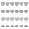 24Pcs 4 Style 304 Stainless Steel Beads STAS-DC0014-50-1