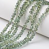 Electroplate Transparent Glass Beads Strands EGLA-A034-T4mm-S11-1