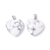 Natural Howlite Pendants G-G956-B43-FF-2
