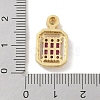 Rack Plating Brass Micro Pave Cubic Zirconia Pendants KK-A224-20G-01-3