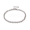 Non-Tarnish 304 Stainless Steel Cable Chain Bracelet for Men Women BJEW-E031-01P-04-1