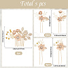 Plastic and Resin and Iron Hairpin Set OHAR-WH20020-04B-2