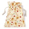 Christmas Theme Cloth Printed Storage Bags ABAG-F010-02C-04-2
