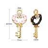 40Pcs 4 Colors Alloy Enamel Pendants ENAM-CJ0002-59-2