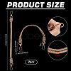 2Pcs Glass Rhinestone Rubber Cord Bag Handles FIND-PH0059-68B-2