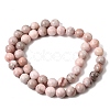 Natural Zebra Jasper Round Bead Strands X-G-E334-8mm-11-6