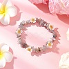 Natural Labradorite Beaded Stretch Bracelets for Women BJEW-JB12315-03-1