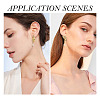 8Pcs 4 Styles Brass Micro Pave Clear Cubic Zirconia Stud Earring Findings KK-TA0002-74-7