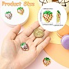 4Pcs 2 Colors Brass Enamel Pendants KK-CJ0003-25-2